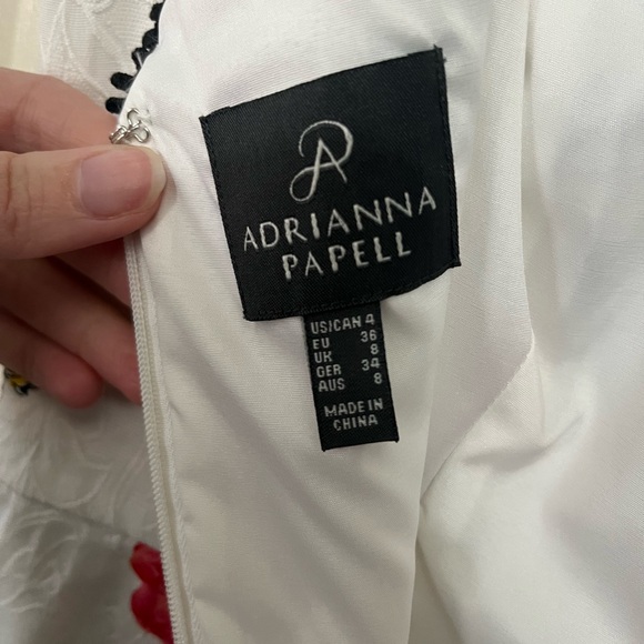 Adrianna Papell Rose floral Jacquard Dress - Picture 9 of 12